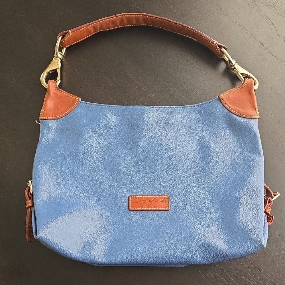 Dooney & Bourke Blue and Tan Shoulder Bag